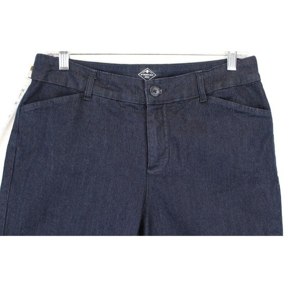 St. John's Bay Capri Jeans Women 10 Blue Denim High Rise Stretch Dark Wash - Picture 3 of 12
